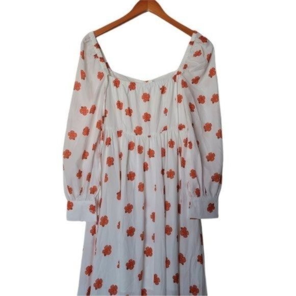 Since Then White Floral Long Sleeve Button Front Maxi Dress S NWT - Picture 9 of 12